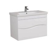 Тумба Аквародос Альфа 100 см с раковиной Frame ДСП/МДФ белый АР000040176