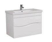 Тумба Аквародос Альфа 80 см с раковиной Frame ДСП/МДФ белый АР000040171