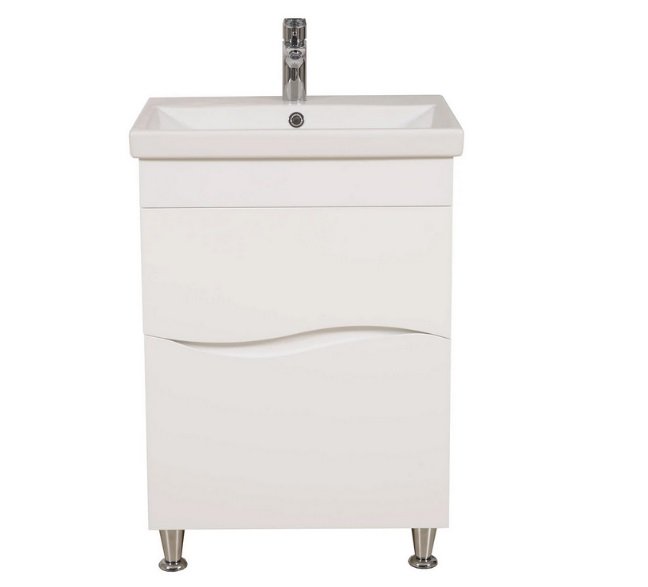 Тумба для підлоги Аквародос Альфа 60 см з раковиною Elite ДСП/МДФ білий АР000040167