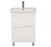 Тумба напольная Аквародос Альфа 60 см с раковиной Elite ДСП/МДФ белый АР000040167
