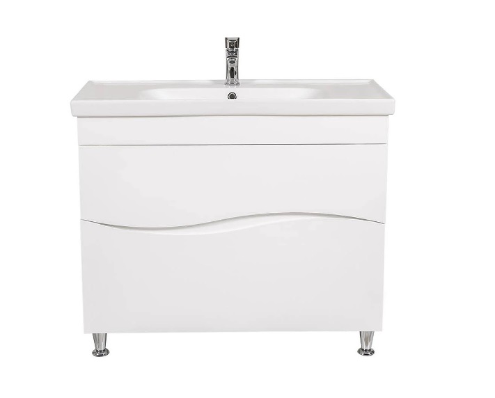 Тумба напольная Аквародос Альфа 100 см с раковиной Frame ДСП/МДФ белый АР000040175