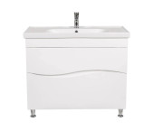 Тумба напольная Аквародос Альфа 100 см с раковиной Frame ДСП/МДФ белый АР000040175