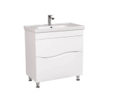 Тумба напольная Аквародос Альфа 80 см с раковиной Frame ДСП/МДФ белый АР000040174