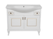 Тумба напольная Аквародос Беатриче 100 см с раковиной Lila ДСП/МДФ белый патина золото АР000074317