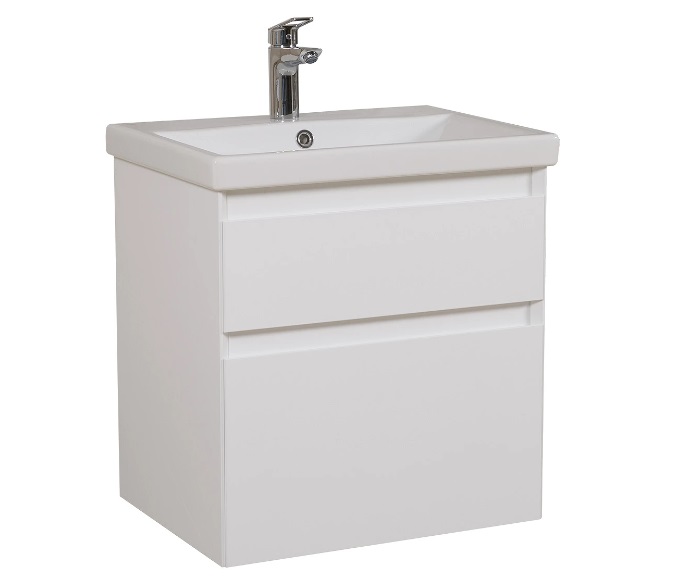 Тумба подвесная Аквародос Элит 70 см с раковиной Elite ДСП/МДФ белый мат АР000040372