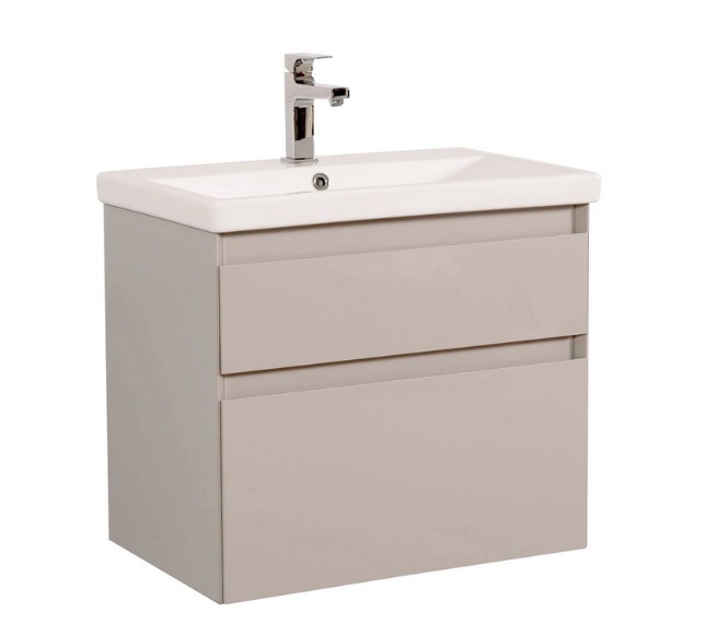 Тумба подвесная Аквародос Элит 70 см с раковиной Elite ДСП/МДФ мокко АР000049102