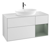 Тумба под раковину Villeroy & Boch Finion 120х50,1 см с подсветкой МДФ белый матовый лак/стекло белое матовое G831GMMT