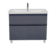 Тумба напольная Аквародос Элит 100 см с раковиной Elite ДСП/МДФ графит глянец АР000049080