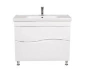 Тумба напольная Аквародос Альфа 100 см с раковиной Frame ДСП/МДФ белый АР000040175