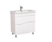 Тумба напольная Аквародос Альфа 80 см с раковиной Frame ДСП/МДФ белый АР000040174