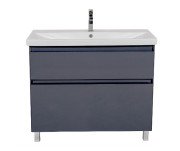 Тумба напольная Аквародос Элит 100 см с раковиной Elite ДСП/МДФ графит глянец АР000049080