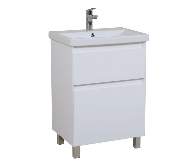 Тумба напольная Аквародос Элит 60 см с раковиной Elite ДСП/МДФ белый мат АР000040371