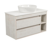 Тумба подвесная Аквародос Шельф 100 см со столешницей Loft-Iron и раковиной One ДСП нордленд АР000085176