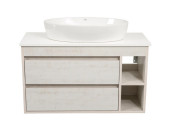 Тумба подвесная Аквародос Шельф 100 см со столешницей Loft-Iron и раковиной One ДСП нордленд АР000085181