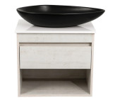 Тумба подвесная Аквародос Шельф 65 см со столешницей Loft-Iron и раковиной Olive ДСП нордленд АР000085192