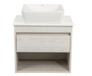 Тумба подвесная Аквародос Шельф 65 см со столешницей Loft-Iron и раковиной One ДСП нордленд АР000085187