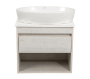 Тумба подвесная Аквародос Шельф 65 см со столешницей Loft-Iron и раковиной One ДСП нордленд АР000085182