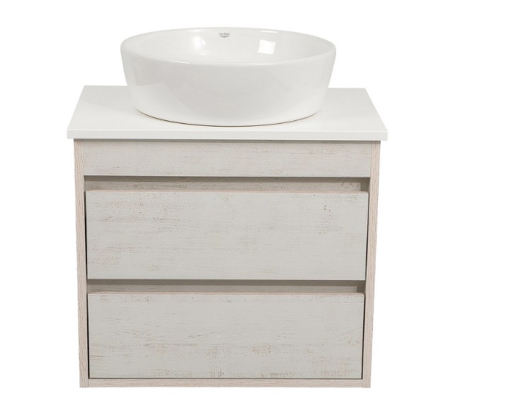 Тумба подвесная Аквародос Шельф 65 см со столешницей Loft-Iron и раковиной One ДСП нордленд АР000085178