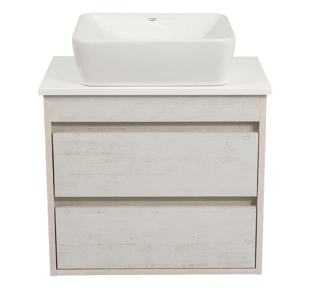 Тумба подвесная Аквародос Шельф 65 см со столешницей Loft-Iron и раковиной One ДСП нордленд АР000085188