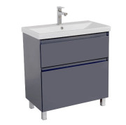 Тумба для підлоги Аквародос Еліт 80 см з раковиною Elite ДСП/МДФ графіт глянець АР000049086