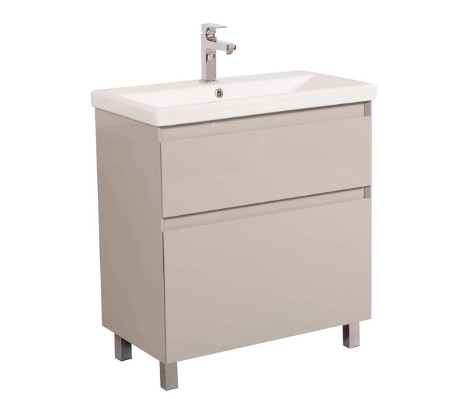 Тумба напольная Аквародос Элит 80 см с раковиной Elite ДСП/МДФ мокко АР000049105