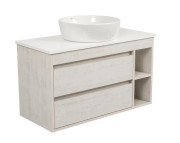 Тумба подвесная Аквародос Шельф 100 см со столешницей Loft-Iron и раковиной One ДСП нордленд АР000085176