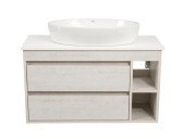 Тумба подвесная Аквародос Шельф 100 см со столешницей Loft-Iron и раковиной One ДСП нордленд АР000085181