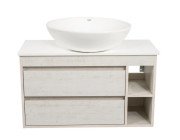 Тумба подвесная Аквародос Шельф 100 см со столешницей Loft-Iron и раковиной Zero ДСП нордленд АР000085171