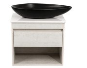 Тумба подвесная Аквародос Шельф 65 см со столешницей Loft-Iron и раковиной Olive ДСП нордленд АР000085192