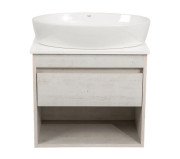 Тумба подвесная Аквародос Шельф 65 см со столешницей Loft-Iron и раковиной One ДСП нордленд АР000085182