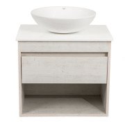 Тумба подвесная Аквародос Шельф 65 см со столешницей Loft-Iron и раковиной Zero ДСП нордленд АР000085173