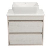 Тумба подвесная Аквародос Шельф 65 см со столешницей Loft-Iron и раковиной One ДСП нордленд АР000085188