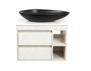 Тумба подвесная Аквародос Шельф 75 см со столешницей Loft-Iron и раковиной Olive ДСП нордленд АР000085194