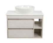 Тумба подвесная Аквародос Шельф 85 см со столешницей Loft-Iron и раковиной One ДСП нордленд АР000085180