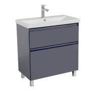 Тумба напольная Аквародос Элит 80 см с раковиной Elite ДСП/МДФ графит глянец АР000049086