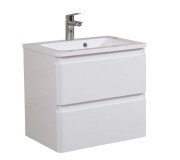 Тумба подвесная Аквародос Акцент 60 см с раковиной Альфа ДСП/МДФ белый глянец АР000040143