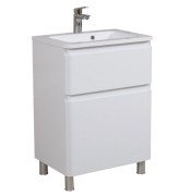 Тумба напольная Аквародос Акцент 70 см с раковиной Альфа ДСП/МДФ белый глянец АР000040142