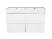 Тумба подвесная Аквародос Венеция 120 см с раковиной Пинто ДСП/МДФ белый АР000042933