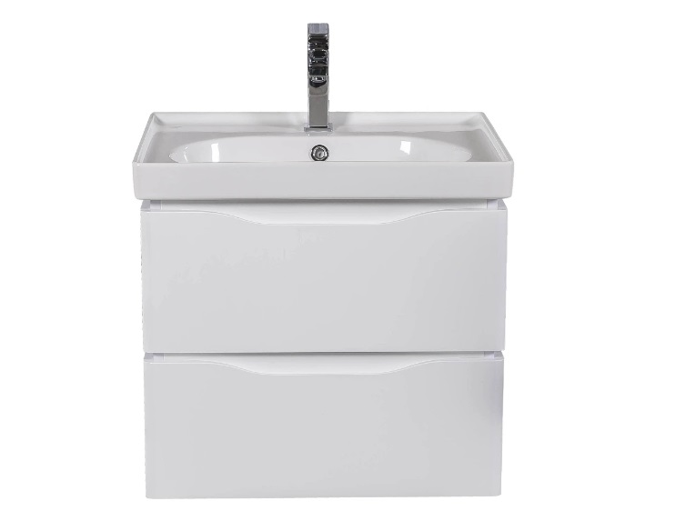 Тумба підвісна Аквародос Венеція 60 см із раковиною Arya ДСП/МДФ білий АР000045239