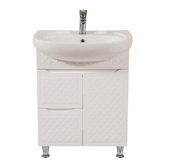 Тумба напольная Аквародос Родорс 65 см с раковиной Нова ДСП/МДФ белый АР000040361