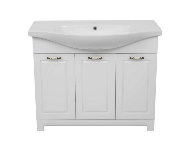 Тумба напольная Аквародос Классик 2019 100 см с раковиной Lila ДСП/МДФ белый АР000080962