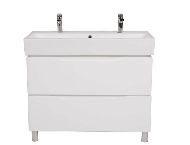 Тумба напольная Аквародос Венеция 100 см с раковиной Пинто ДСП/МДФ белый АР000040221