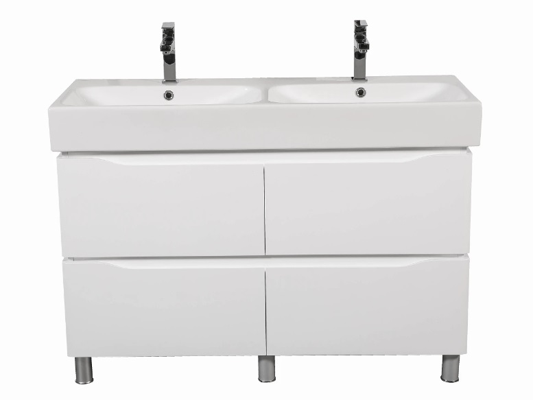 Тумба напольная Аквародос Венеция 120 см с раковиной Пинто ДСП/МДФ белый АР000042932