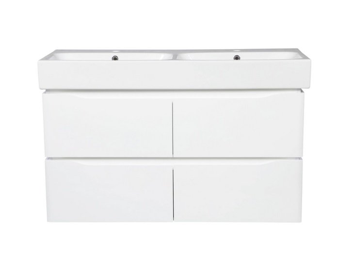 Тумба подвесная Аквародос Венеция 120 см с раковиной Пинто ДСП/МДФ белый АР000042933