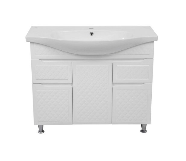 Тумба для підлоги Аквародос Родорс 100 см з раковиною Lila ДСП/МДФ білий АР000080960