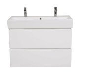 Тумба подвесная Аквародос Венеция 100 см с раковиной Пинто ДСП/МДФ белый АР000040223