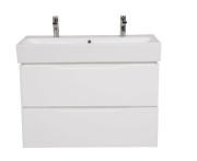 Тумба підвісна Аквародос Венеція 100 см із раковиною Пінто ДСП/МДФ білий АР000040223