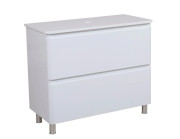 Тумба под раковину Аквародос Акцент 100 см со столешницей ДСП/МДФ белый АР000040134