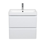 Тумба підвісна Аквародос Акцент Люкс 60 см з раковиною Deep МДФ білий матовий АР000112183