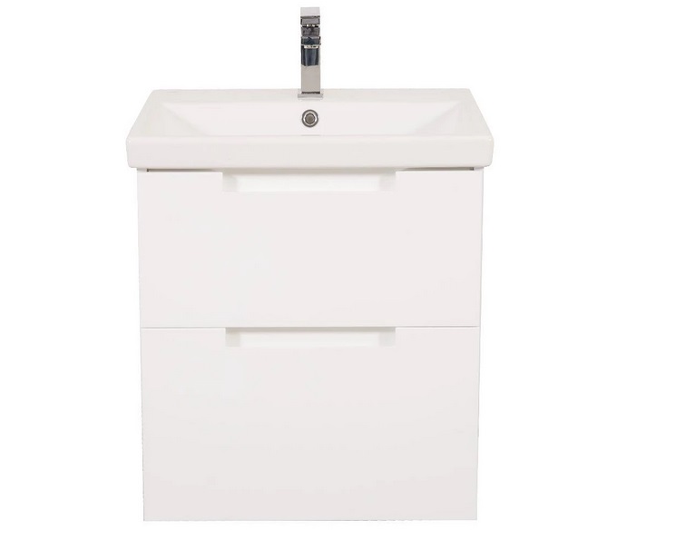 Тумба підвісна Аквародос Інфініті 60 см з раковиною Elite ДСП/МДФ білий АР000041823